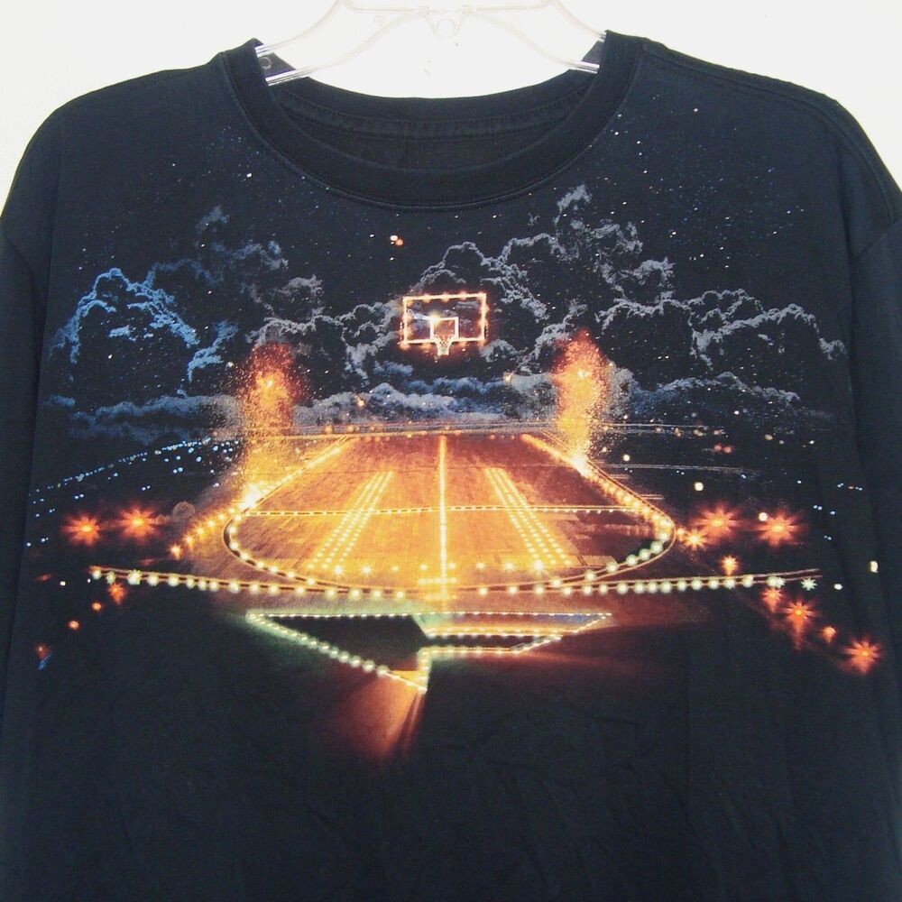 Nike Dri-FIT Basketball Court Night Lights Runway Black T-Shirt Size XXL